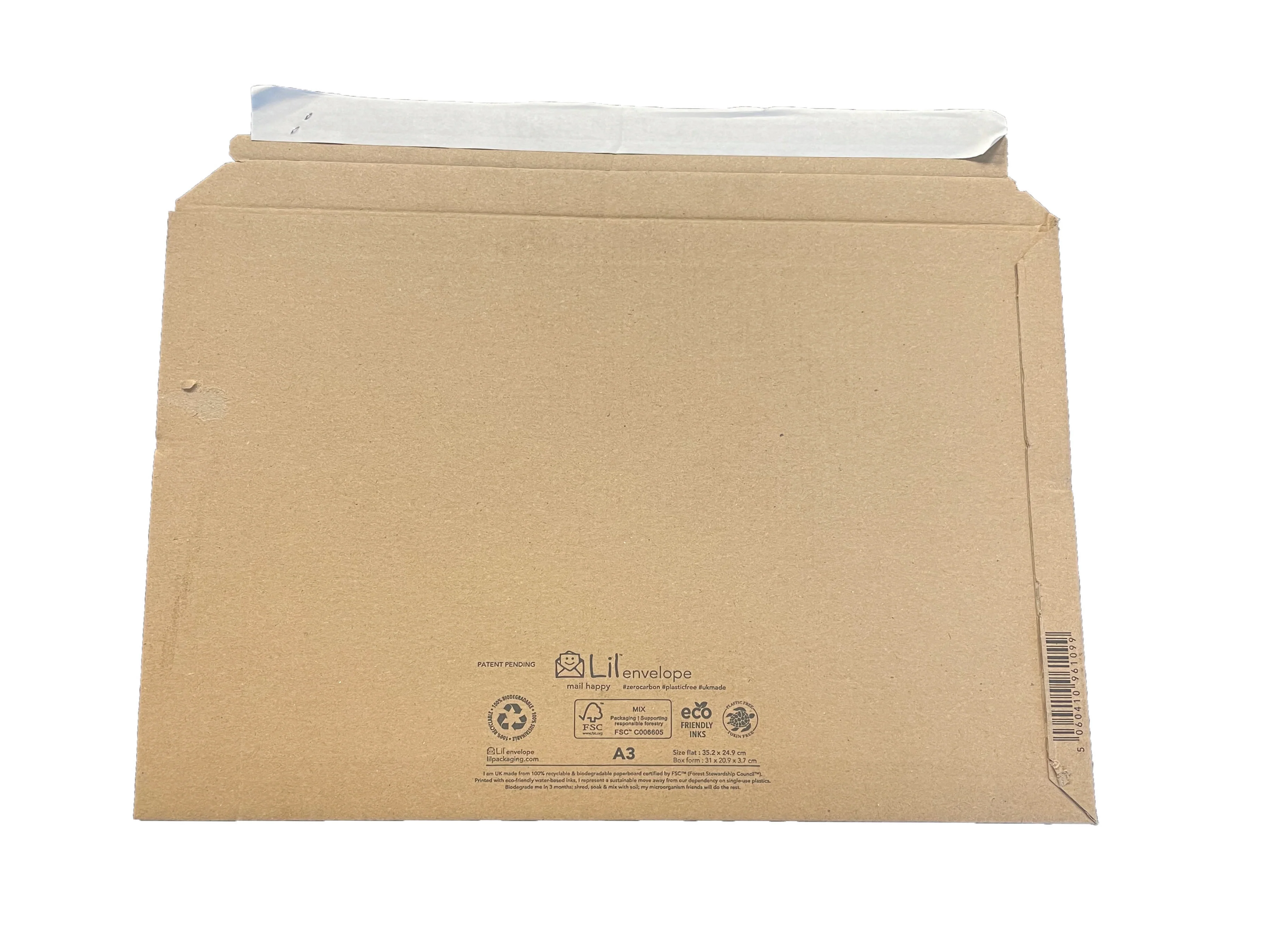 New Plain Cardboard Envelope - 330mm x 229mm x 37mm