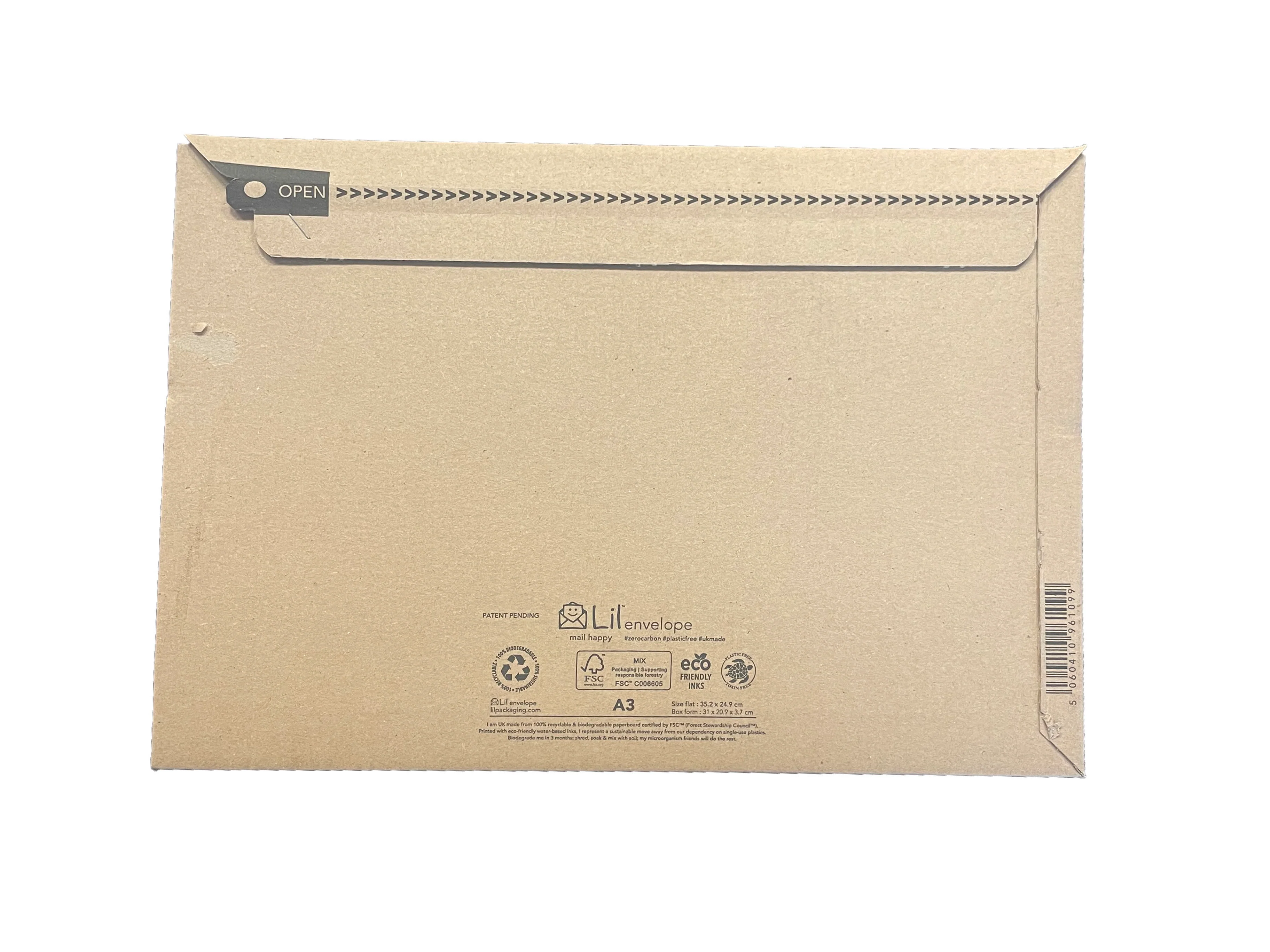 New Plain Cardboard Envelope - 350mm x 240mm x 37mm - Image 3