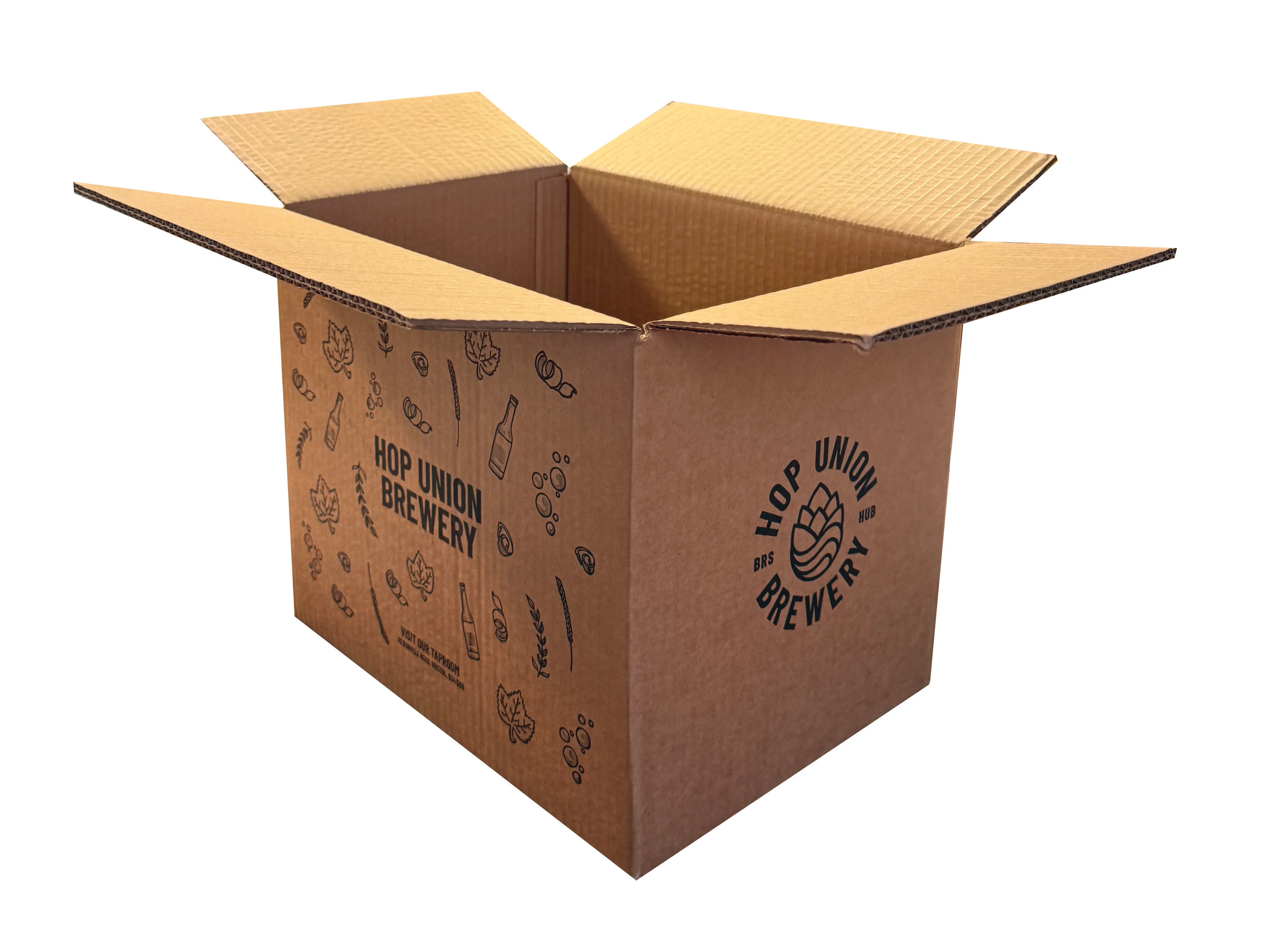 New Printed Double Wall Box - 320mm x 250mm x 265mm