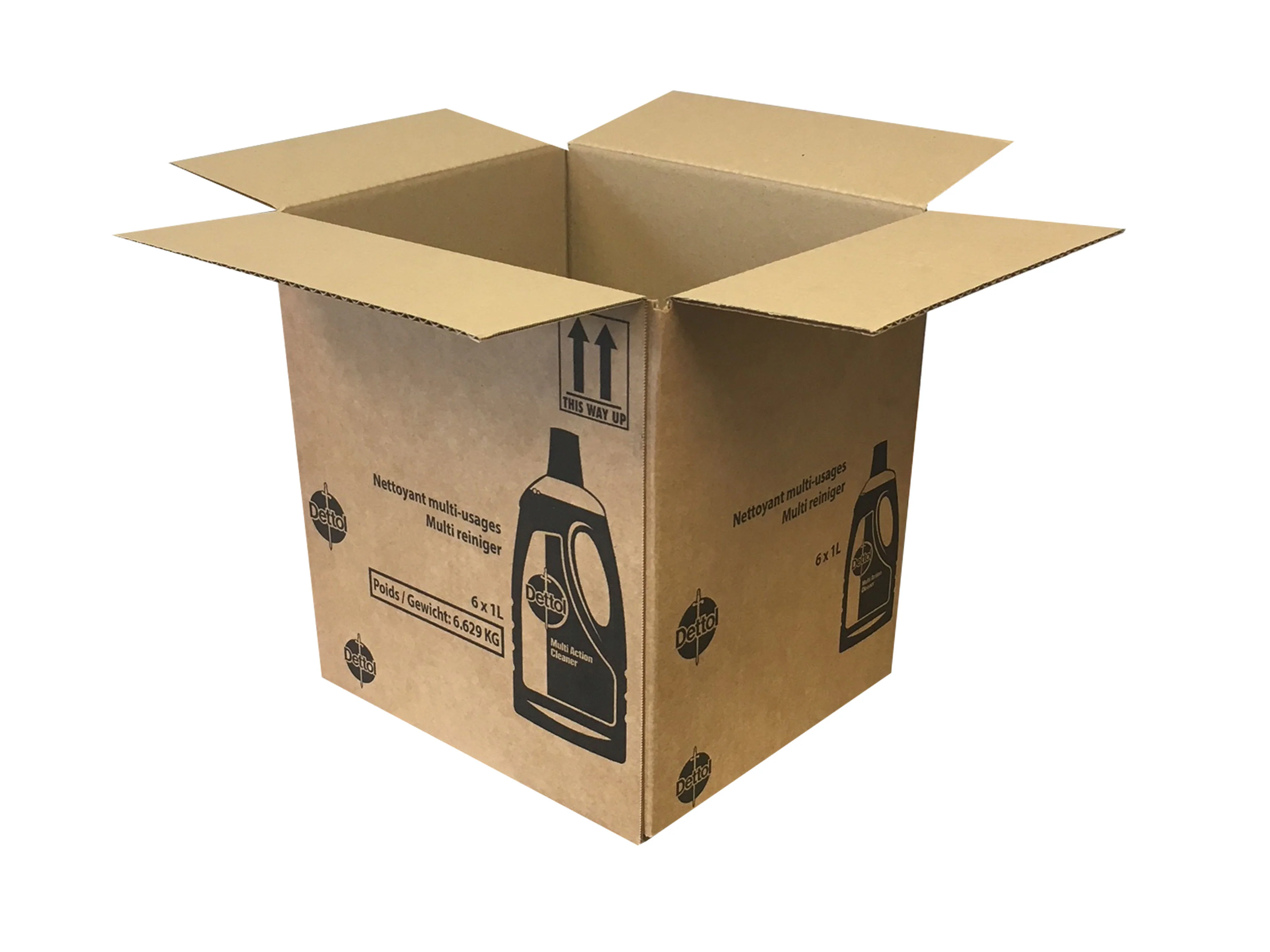 New Printed Strong Single Wall Box - 245mm x 215mm x 280mm