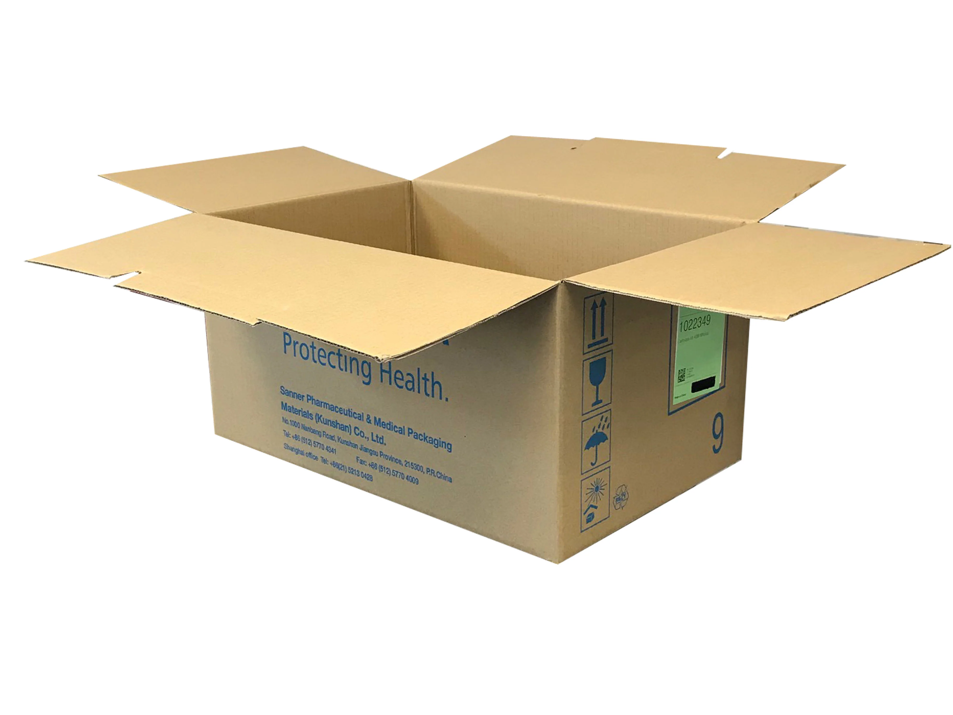 Used Printed Strong Single Wall Box - 580mm x 385mm x 290mm