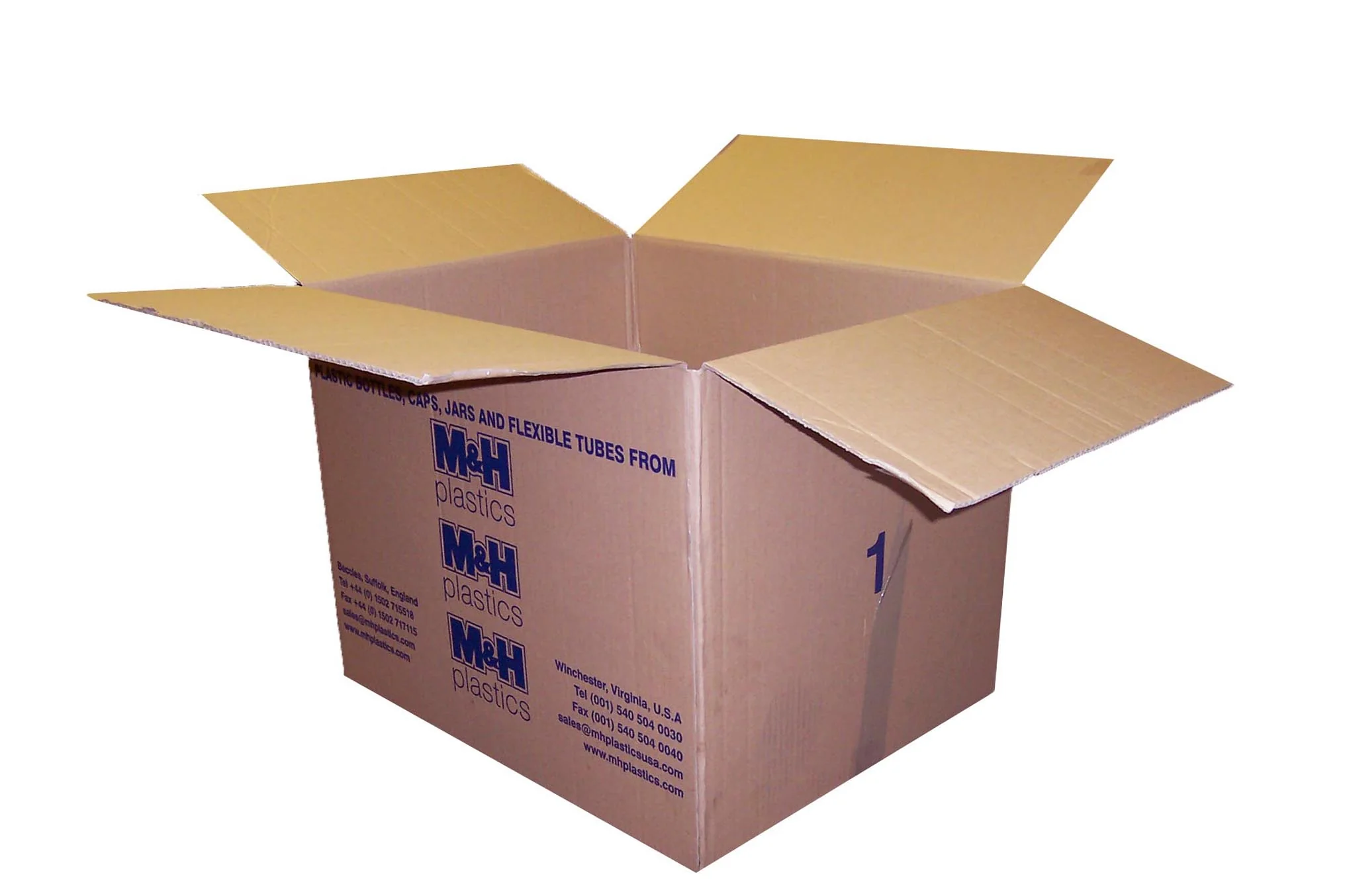 Used Printed Strong Single Wall Box - 585mm x 485mm x 455mm